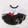 Two-in-One Sequined Bow Headband & Belt, Red Bow on Black Band - Grace and Lucille